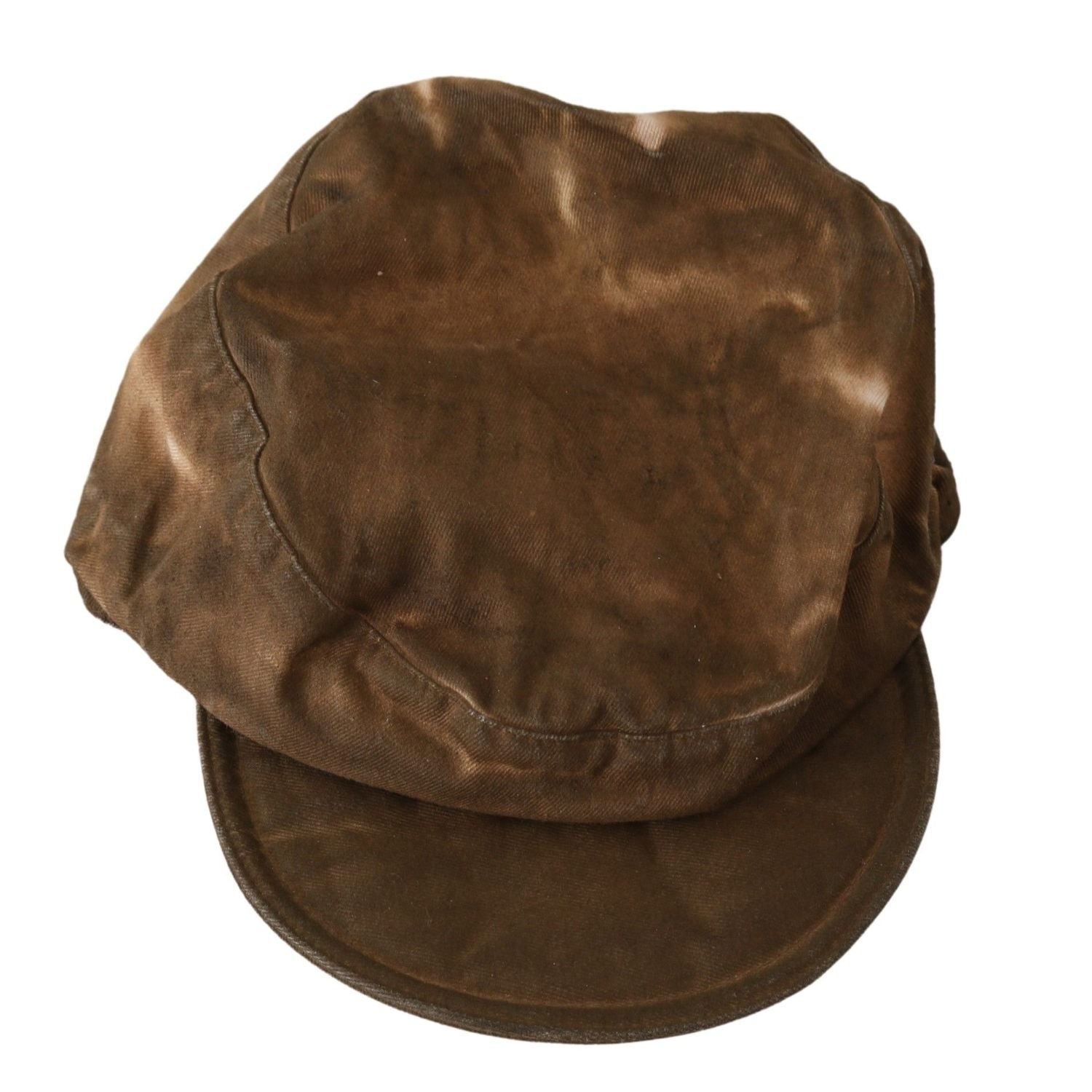 Costume National Brown Newsboy Beret Cabbie Fedora Hat