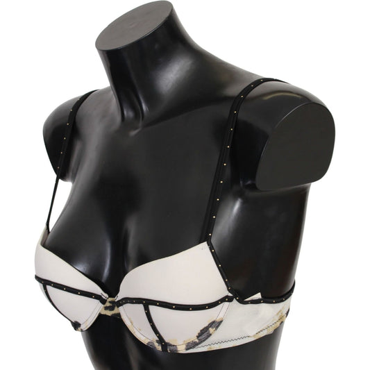 Just Cavalli White Polyester Spandex Push Up Bra Underwear BIK733-IT2
