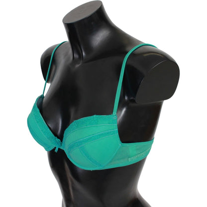 Ermanno Scervino Green Push Up Bra 100% Cotton Underwear