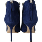 Jimmy Choo Pop Blue Crystal-Strap Heeled Boots