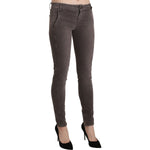 Ermanno Scervino Brown Low Waist Skinny Slim Trouser Cotton Jeans