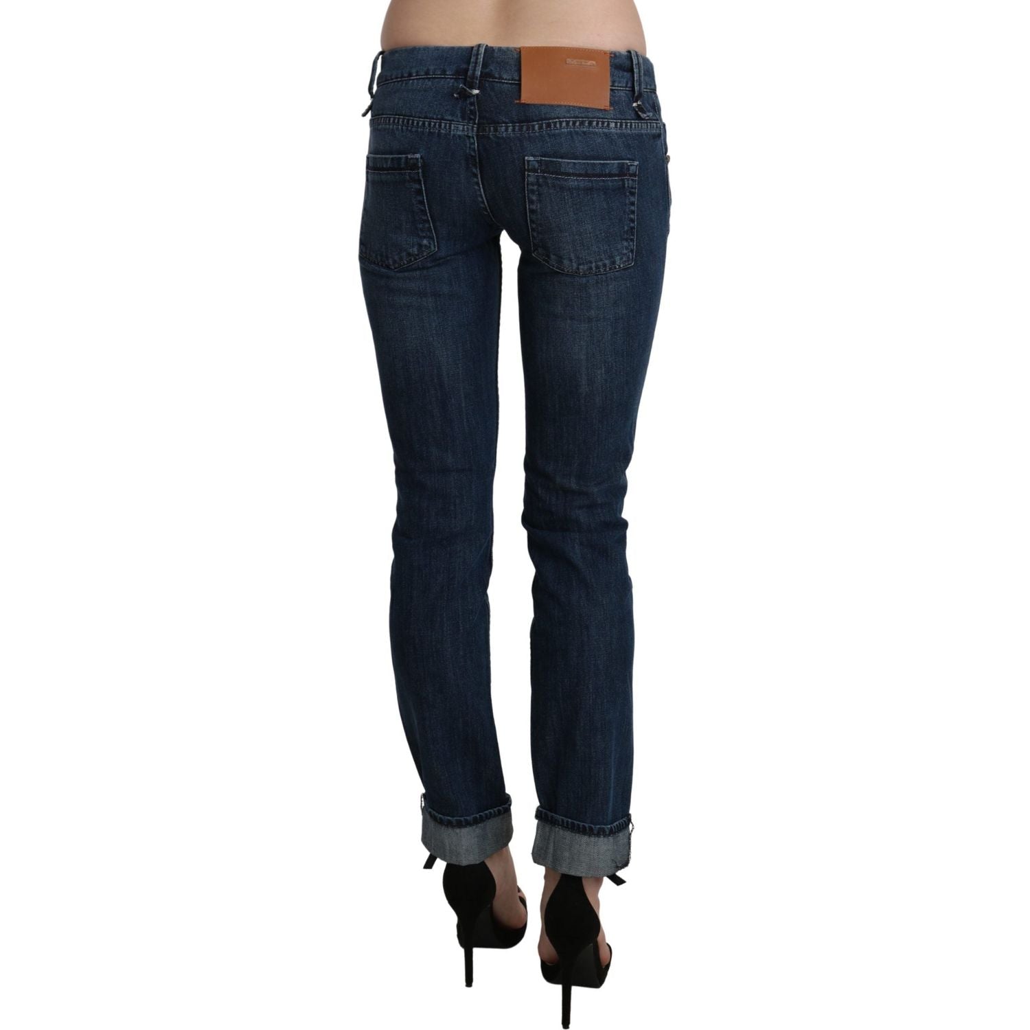 Acht Blue Washed Low Waist Skinny Denim Trouser