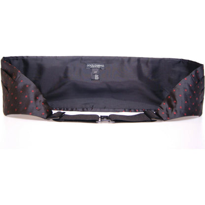 Dolce & Gabbana Black Waist Tuxedo Smoking Belt Cummerbund