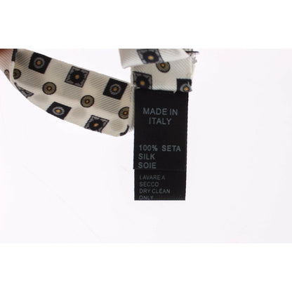 Dolce & Gabbana White Silk Bowtie Leather Men Belt Gift Box Belt