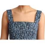 Dolce & Gabbana Blue Heart Cotton A-Line Stretch Dress