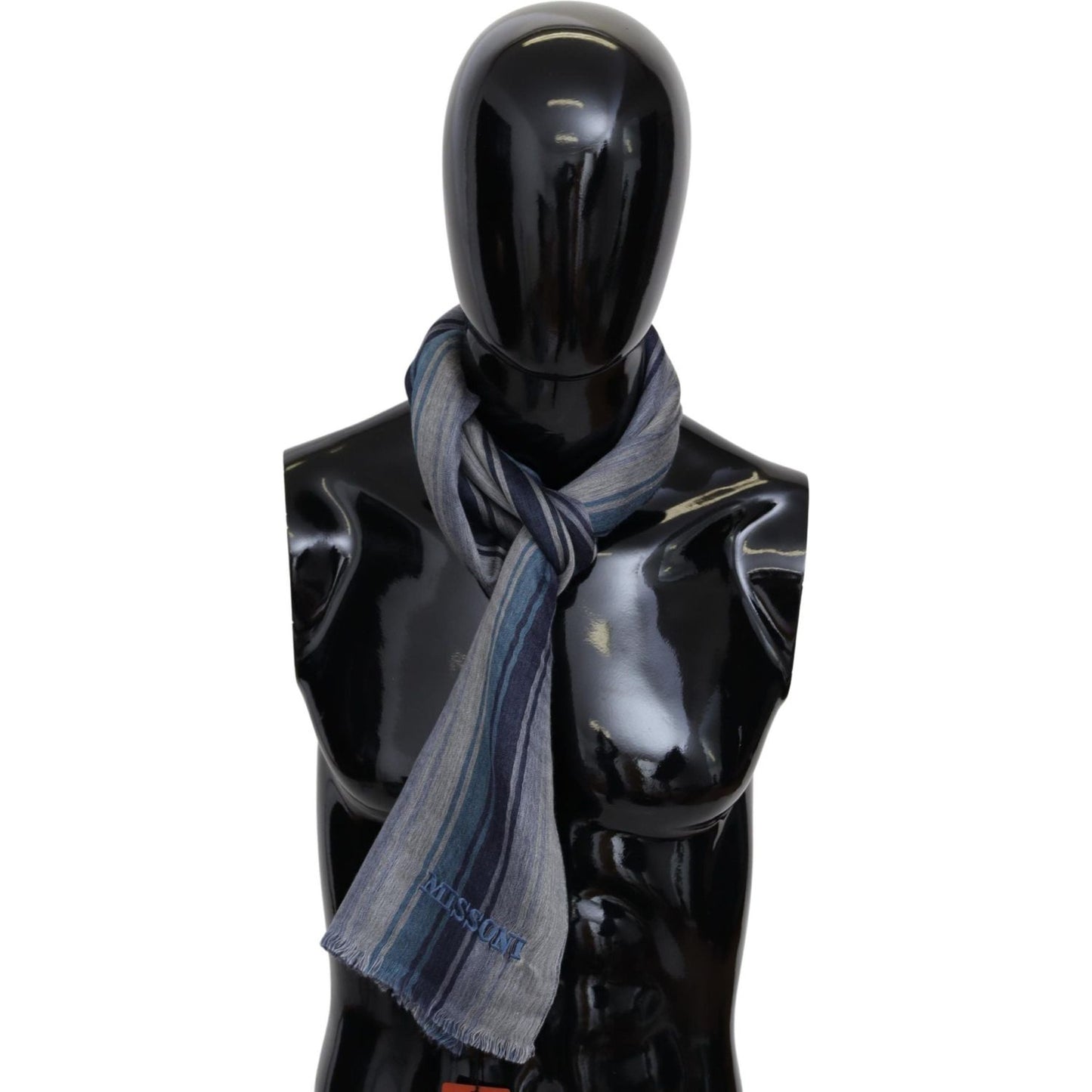 Missoni Multicolor Wool Striped Unisex Neck Wrap Shawl