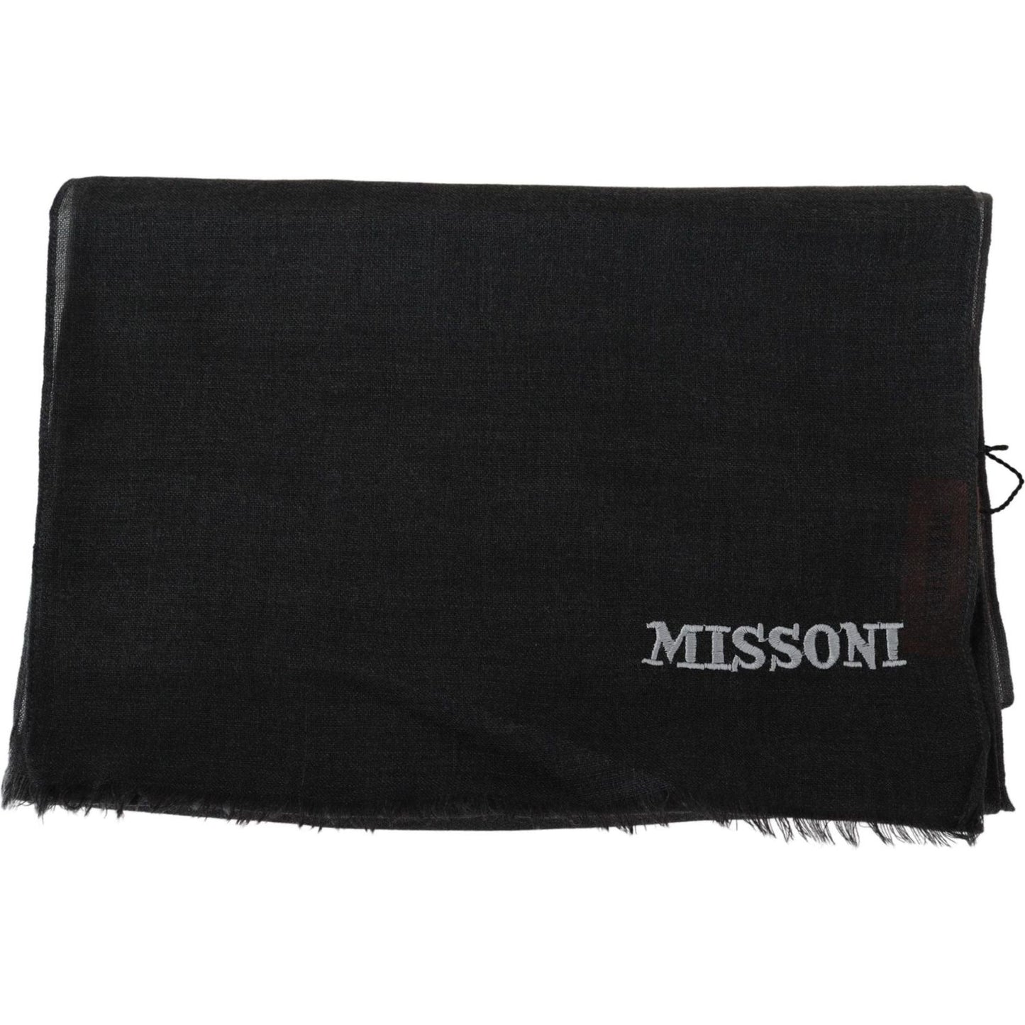 Missoni Black 100% Wool Unisex Neck Wrap Scarf