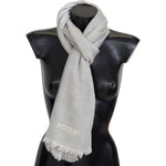 Missoni Elegant Wool Scarf with Signature Embroidery Missoni Dark Slate Gray