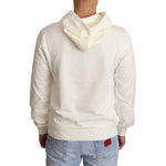 Dolce & Gabbana White King Ceasar Cotton Hooded Sweater