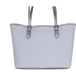 Michael Kors Jet Set Girls Print Medium Signature PVC Carryall Shoulder Tote Handbag (Bright White Multi) WOMAN TOTES