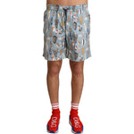Dolce & Gabbana Blue Seashell Beachwear Swimwear Shorts