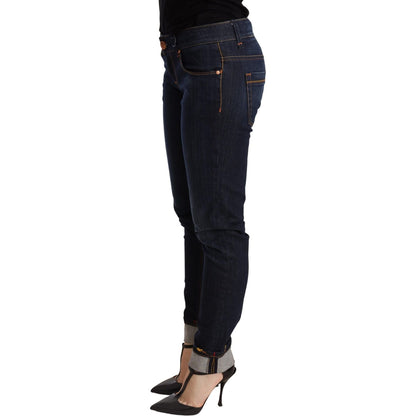 Acht Blue Washed Low Waist Skinny Denim Trouser