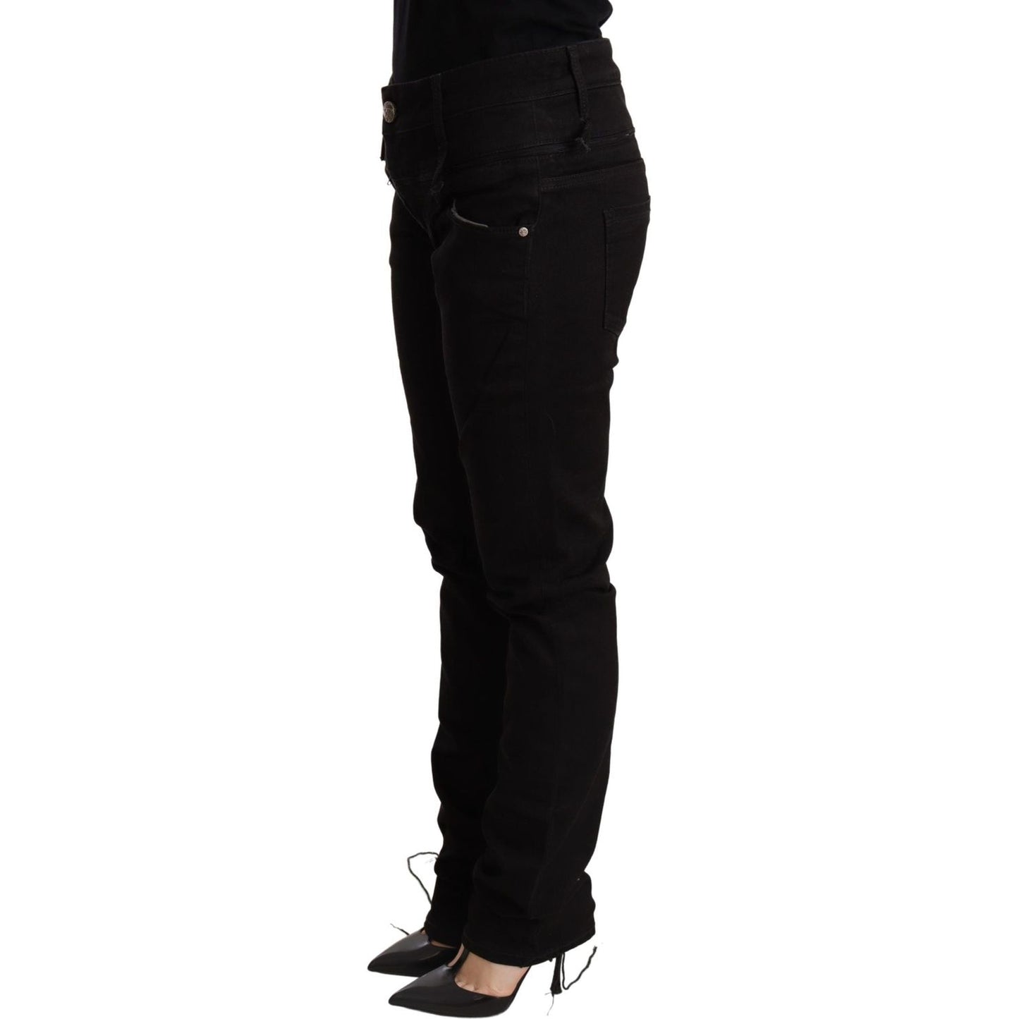 Acht Black Low Waist Skinny Denim Jeans Trouser