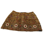 Dolce & Gabbana Gold Crystal Jacquard High Waist Skirt