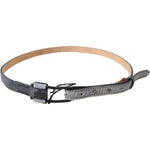 Ermanno Scervino Elegant Black Braided Leather Belt Ermanno Scervino Dim Gray