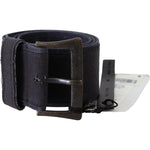 Ermanno Scervino Elegant Navy Blue Leather Waist Belt Ermanno Scervino Dark Slate Gray
