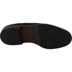 Dolce & Gabbana Blue Suede Leather Derby Studded Shoes Dress Shoes