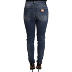 Dolce & Gabbana Blue Wash Skinny Denim Cotton Stretch Jeans
