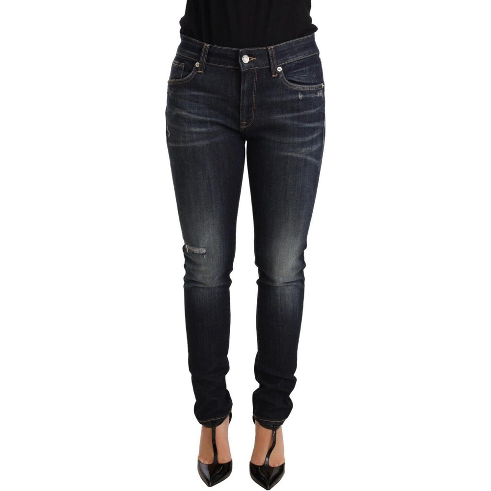 Dolce & Gabbana Blue Wash Slim Skinny Denim Cotton Stretch Jeans