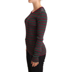 Dolce & Gabbana Multicolor Striped Crew Neck Pullover Sweater WOMAN SWEATERS