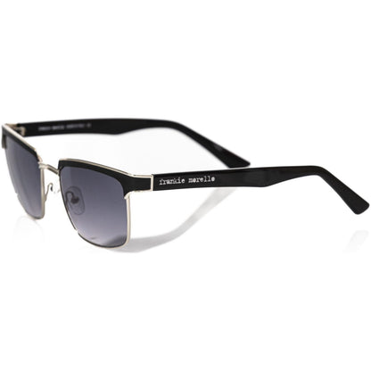Frankie Morello Black Metallic Fibre Men Sunglass