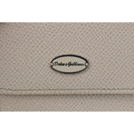 Dolce & Gabbana White Dauphine Leather Holder Pocket Wallet Condom Case