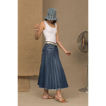 Don The Fuller Blue Cotton Women Skirt Jeans & Pants