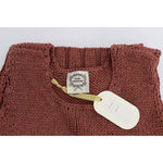 PINK MEMORIES Red Cotton Blend Knitted Sleeveless Sweater SIG30254-1
