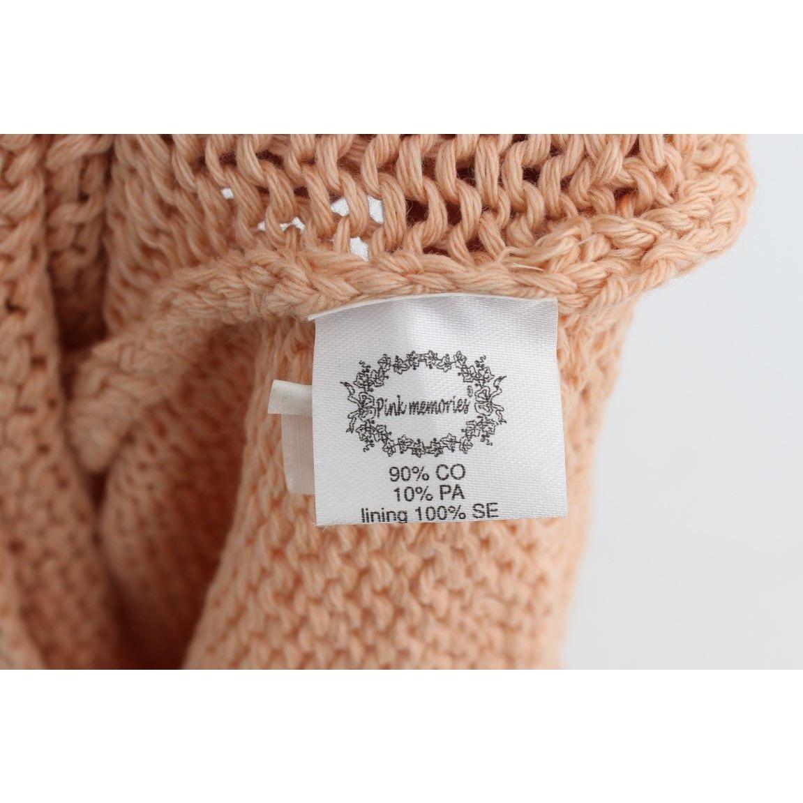 PINK MEMORIES Pink Cotton Blend Knitted Sleeveless Sweater