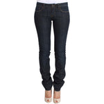 Costume National Blue Cotton Stretch Slim Fit Jeans