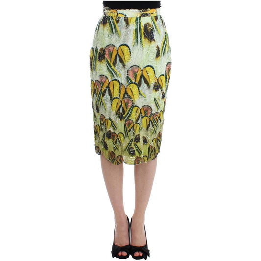 Lanre Da Silva Ajayi Vibrant Silk Blend Pencil Skirt Lanre Da Silva Ajayi Rosy Brown