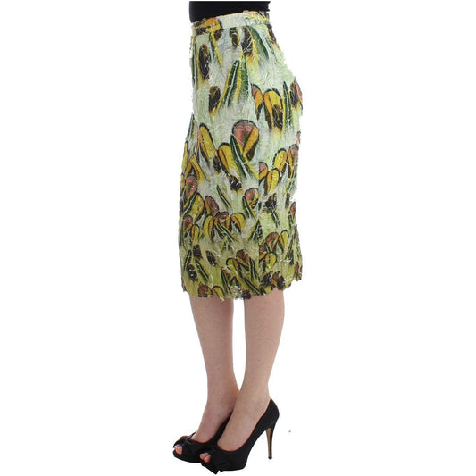 Lanre Da Silva Ajayi Vibrant Silk Blend Pencil Skirt Lanre Da Silva Ajayi Rosy Brown