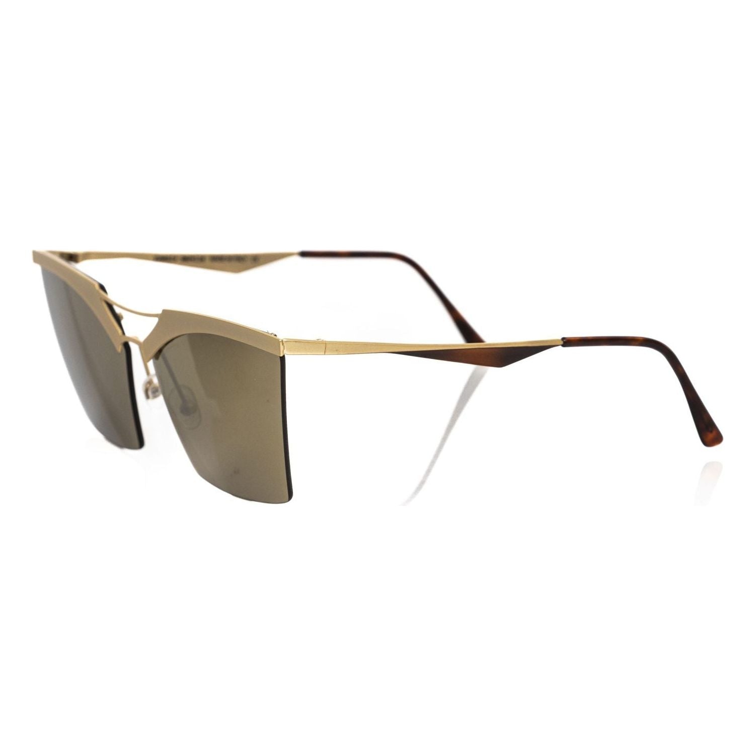 Frankie Morello Gold Metallic Fibre Women Sunglass