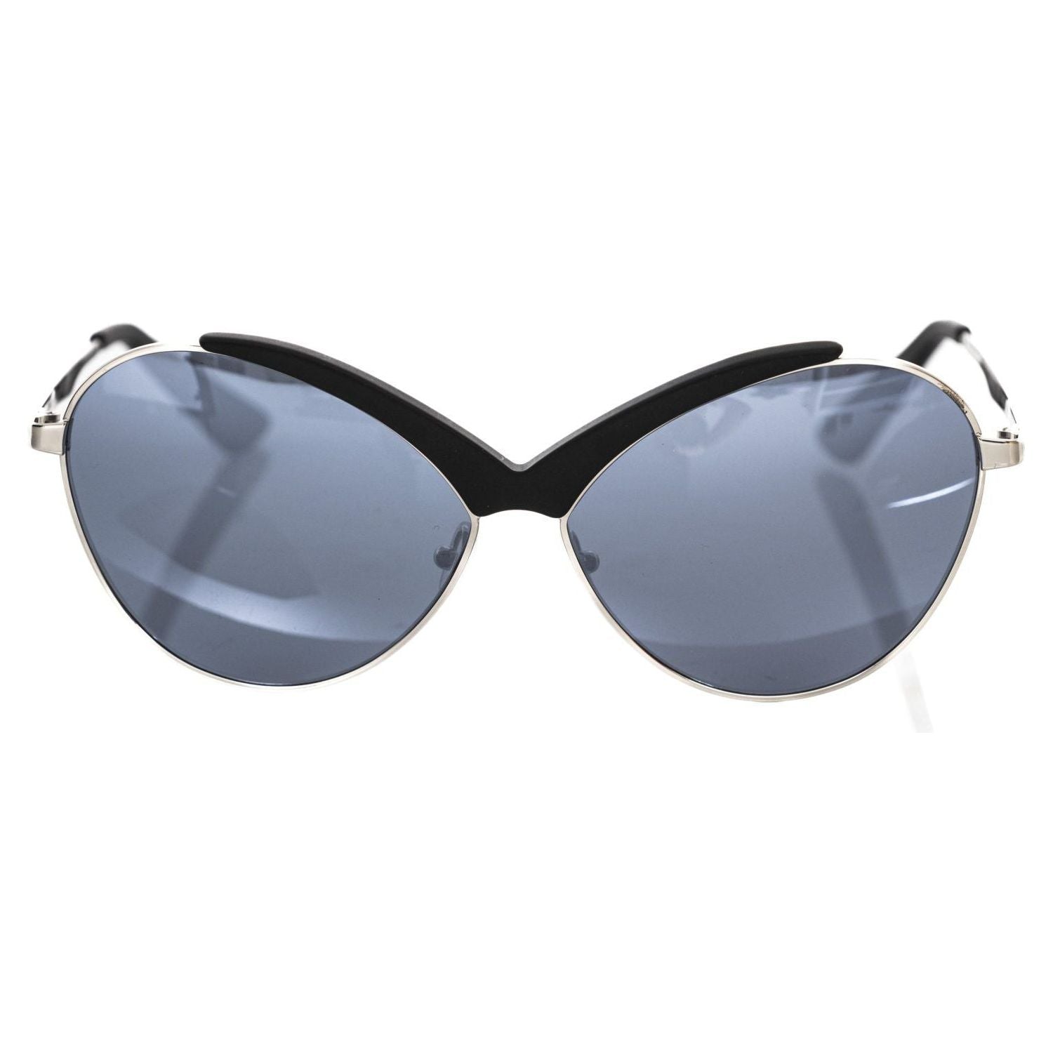 Frankie Morello Black Metallic Women Sunglasses