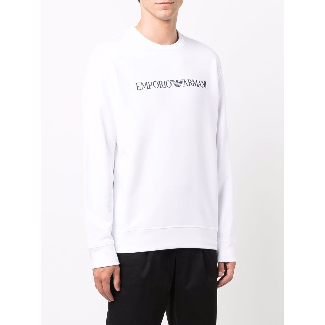 Emporio Armani Modal blend sweatshirt with logo print Topwear