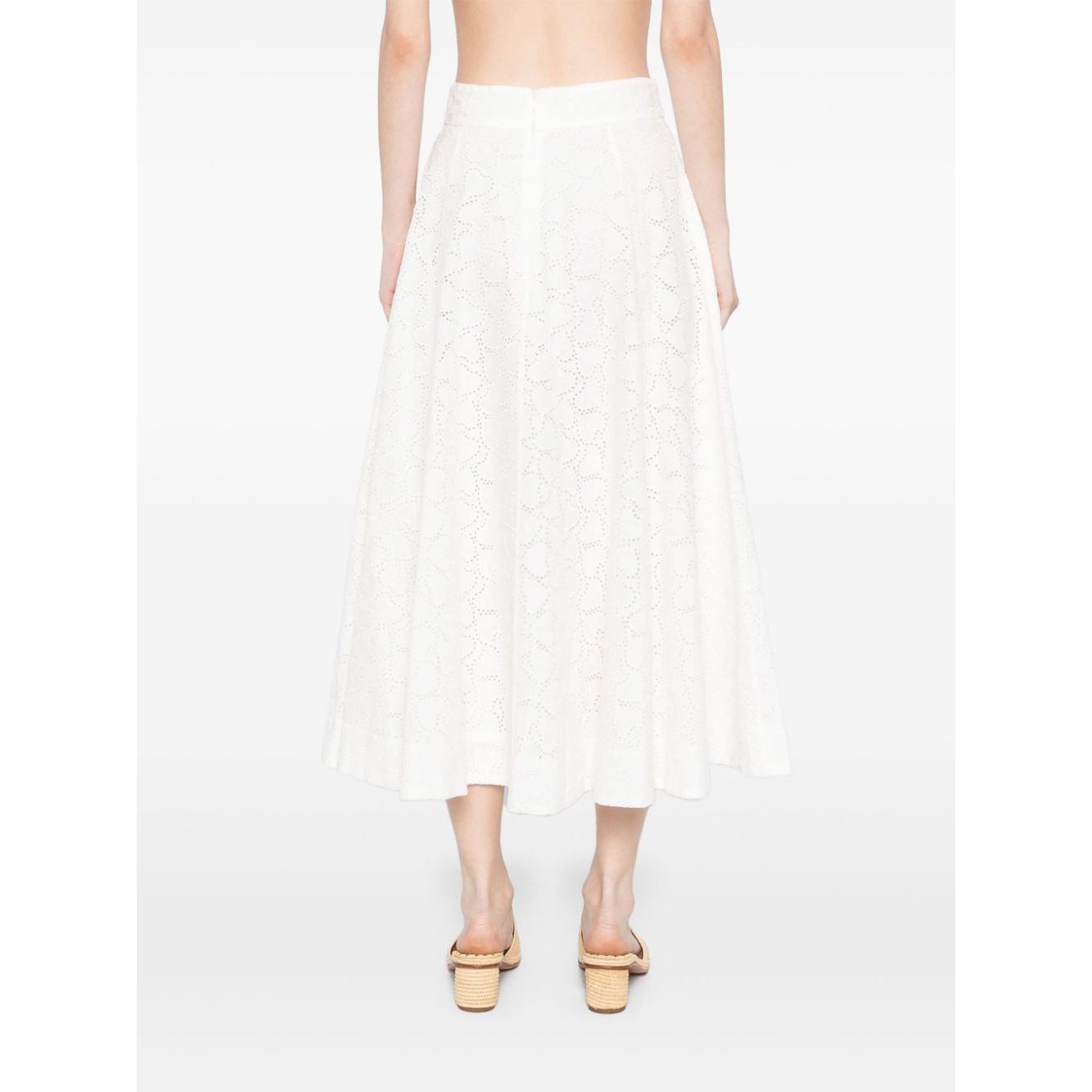 Zimmermann Crush embroidered midi skirt