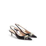 Valentino Garavani Bepointy 45mm Patent Leather and Kid Slingback Pumps WS0LL3DAL790-P25