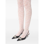 Valentino Garavani Bepointy 45mm Patent Leather and Kid Slingback Pumps WS0LL3DAL790-P25