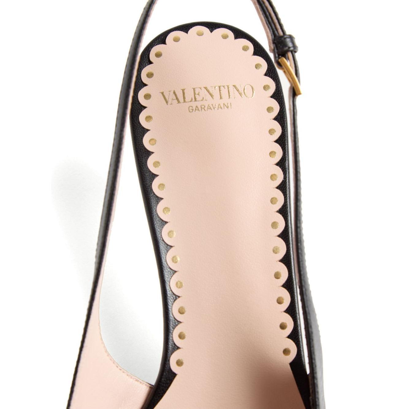 Valentino Garavani Bepointy 45mm Patent Leather and Kid Slingback Pumps WS0LL3DAL790-P25