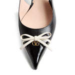 Valentino Garavani Bepointy 45mm Patent Leather and Kid Slingback Pumps WS0LL3DAL790-P25