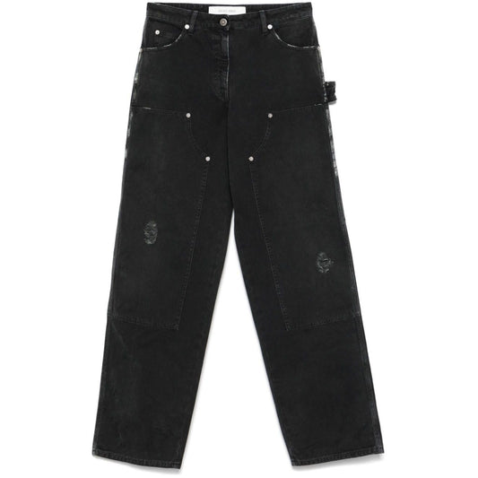 Golden Goose jeans with distressed effect and front patches Jeans