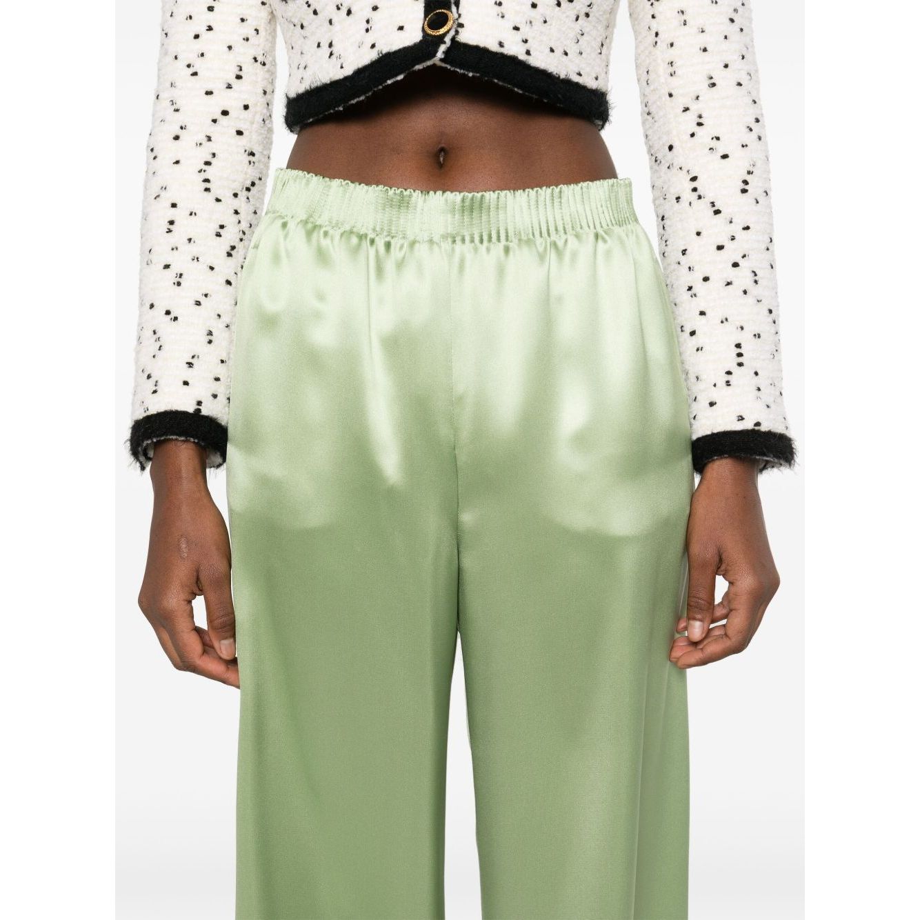 Valentino wide leg silk trousers