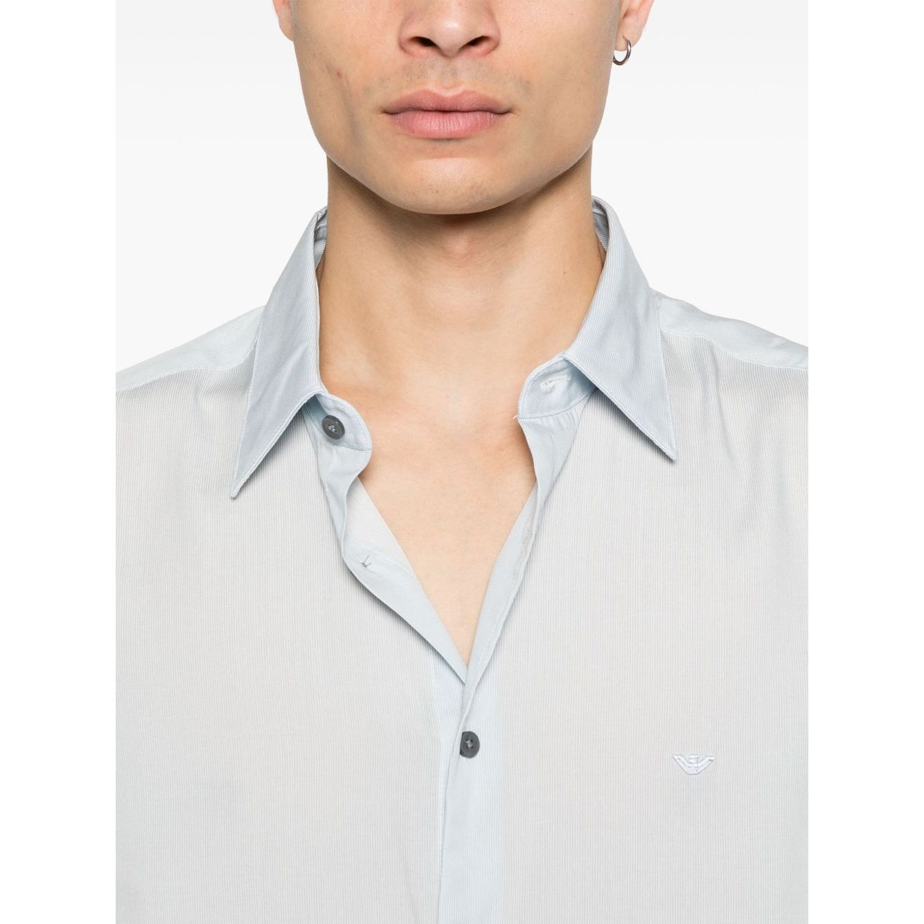 Emporio Armani Shirts Clear Blue Shirts