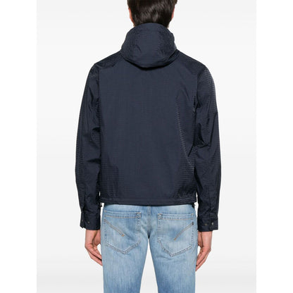 Emporio Armani Blouson with internal nylon bib jacquard all-over lettering Jackets