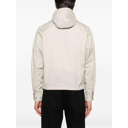 Emporio Armani Blouson with internal nylon bib jacquard all-over lettering Jackets