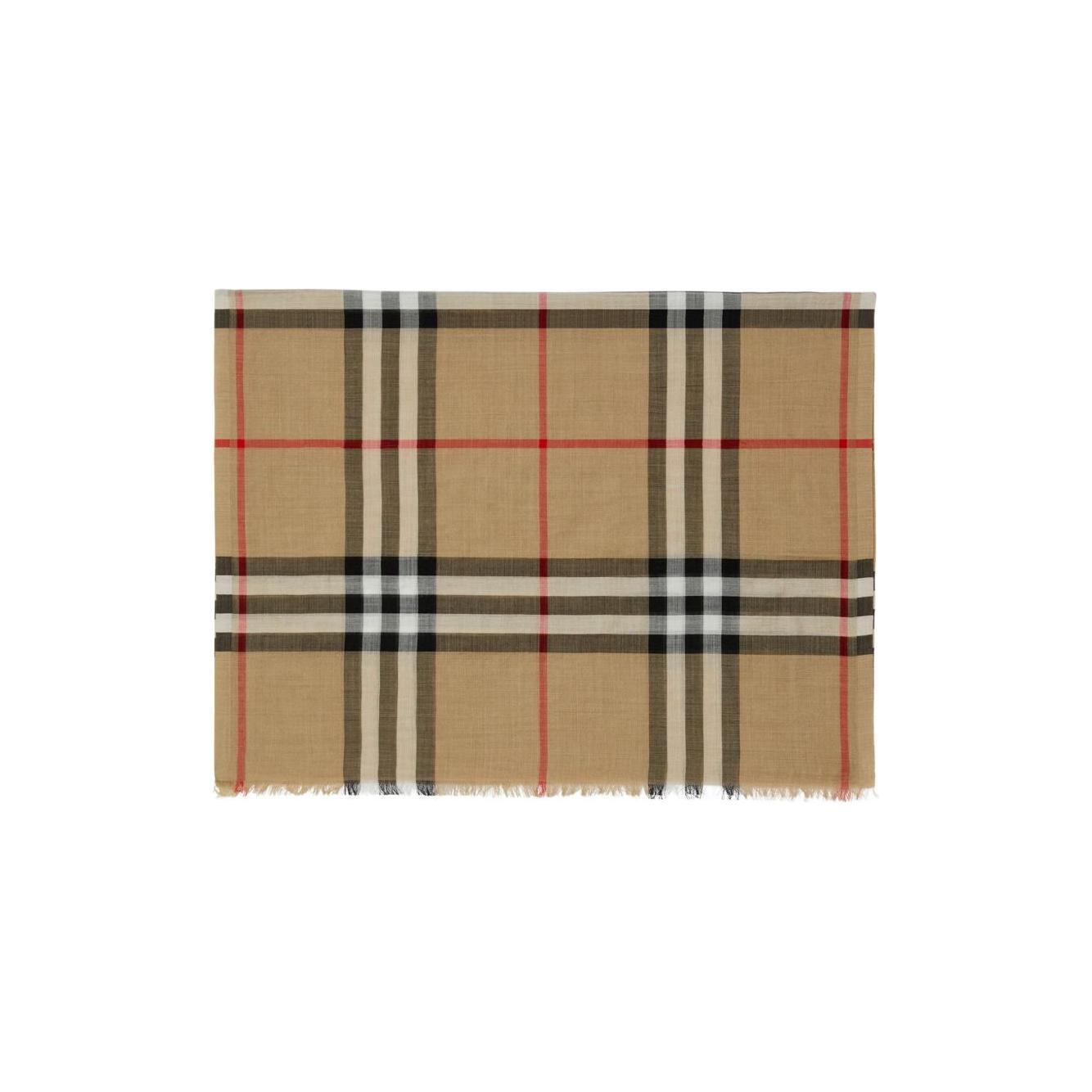 Burberry Check wool and silk scarf