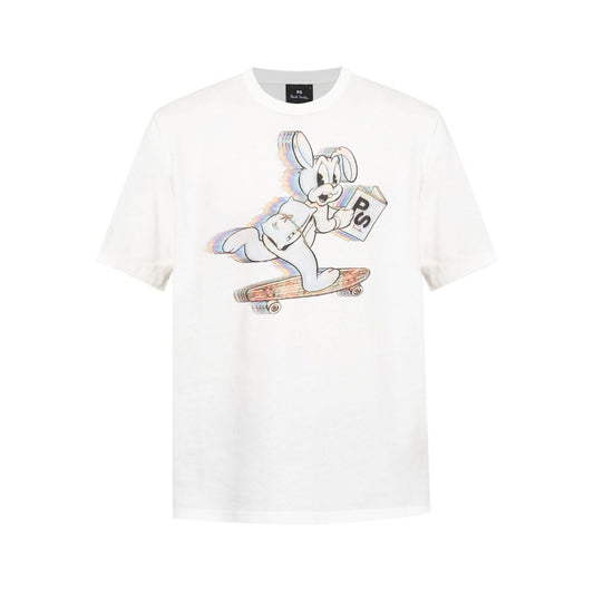 PS By Paul Smith T-shirts and Polos White with Skate Bunny print, crew neck, short sleeves, straight hem cotton design