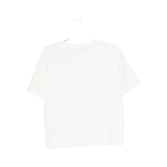 Back view of white PS By Paul Smith T-shirts and Polos, short sleeves with crew neck and smiley-face print, cotton fabric