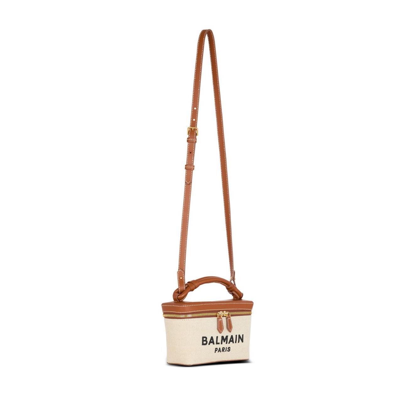 Balmain B-Army canvas vanity case