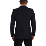 Dolce & Gabbana Dark Blue Single Breasted Coat MARTINI Blazer